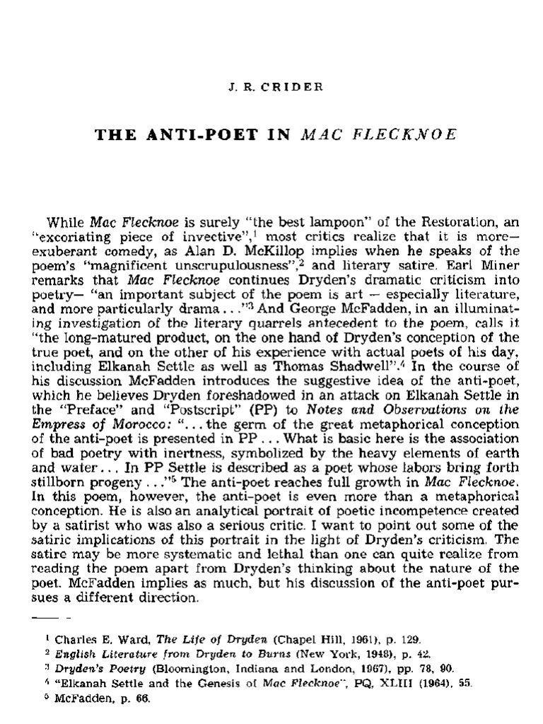 mac flecknoe essay mac flecknoe essay